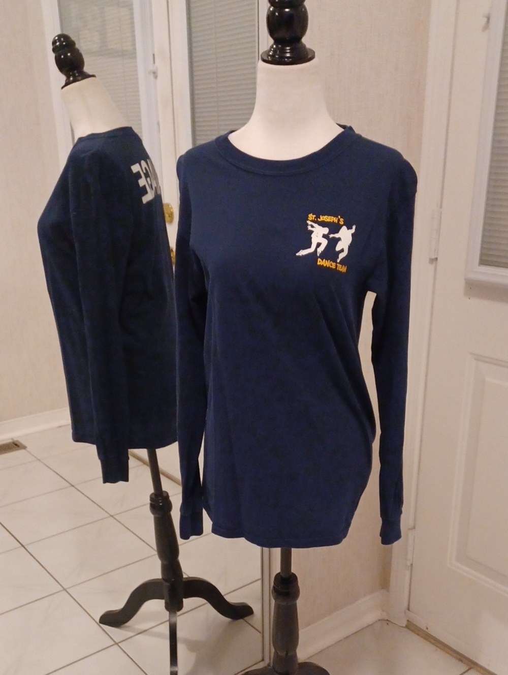 4/$60 Navy Long-Sleeve Dance Team Tee - Size Small